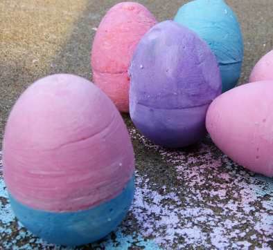 Egg shaped sidewalk chalk (sidewalk chalk Jumbo Easter eggs)