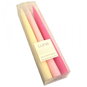 Taper or bistro style dinner candles (27cm tall x 2.2cm diam