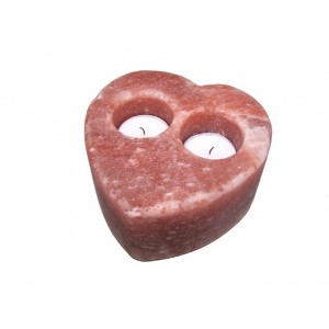 Double Heart Style Himalayan Candle Holder-1.5KG